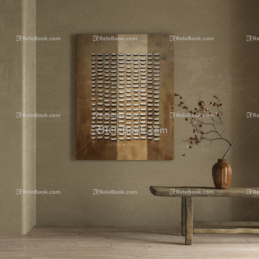 Quiet Wind Decorative Painting 3d model