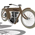 Vintage Motorcycle Retro Design With Twin Seats Classic Engine And Large Wheels