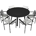 Dining table and chair combination 3d model
