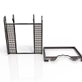 Household Supplies Metal Grid Storage Racks With Vertical Frame And Square Base