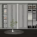 Modern Wardrobe Interior Design With Glass Doors And Clothing Storage Shelves