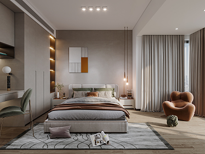 Modern Bedroom Room 3d model