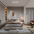 Modern Bedroom Room 3d model