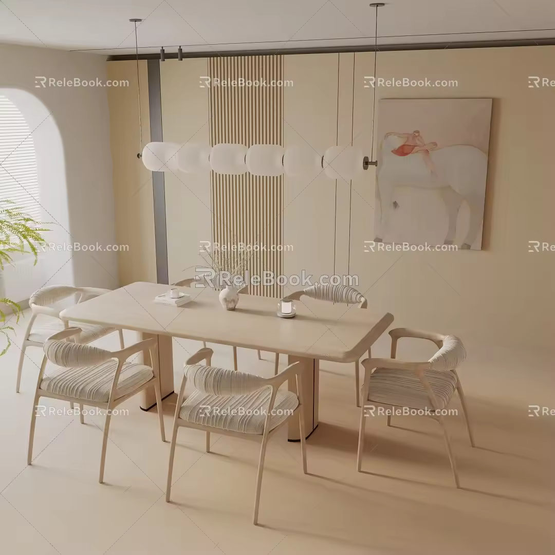 Modern table combination 3d model