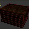 Rustic Wooden Box With Layered Planks And Natural Wood Grain