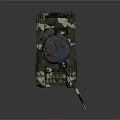 Military Tank With Camouflage Paint Turret Gun Barrel And Track System