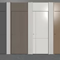 Modern Hinged Doors With Different Colors Wooden Texture Interior 3d model