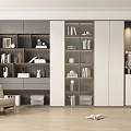 Modern Built in Bookcase Design With Books Decorative Items And Storage Shelves