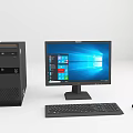 Lenovo Desktop Computer Tower With Monitor Keyboard Mouse And Windows Interface