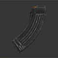 Three Shiny Metal Weapon Magazines For Firearm Use And