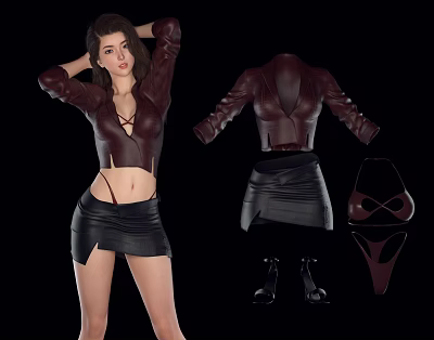 modern woman. 3d model