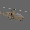 Military Attack Helicopter With Camouflage Paint Rotor Blades And Weapon Systems