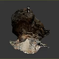 Natural Rock Formation Featuring Textured Surface And Hollow Center With Earthy Color Patterns
