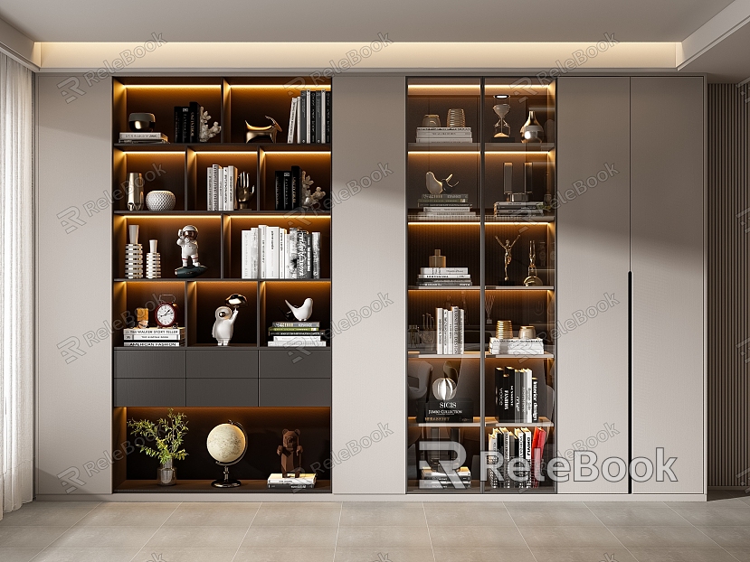 Modern bookcase model