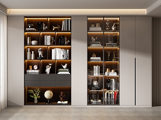 Modern bookcase 3d model