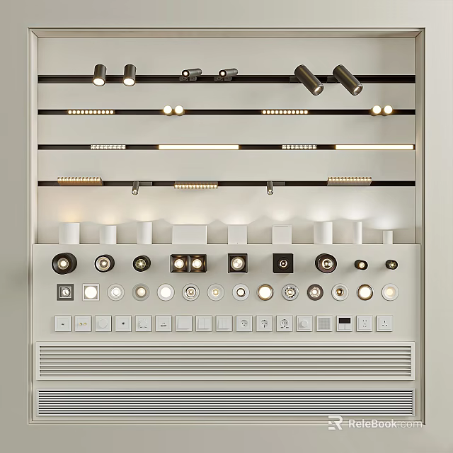 Various Styles Of Downlights And Spotlights For Home Lighting 3d model 