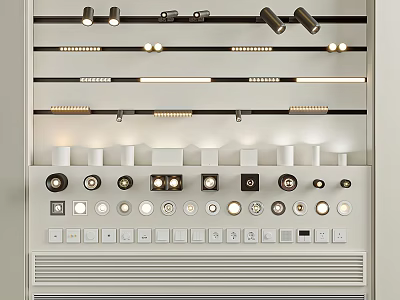 Various Styles Of Downlights And Spotlights For Home Lighting 3d model