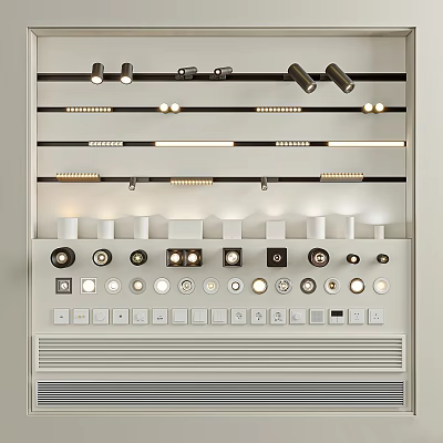Various Styles Of Downlights And Spotlights For Home Lighting 3d model