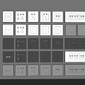 Various Modern Switch Panels With Different Designs And Color Options For Home Use 3d model
