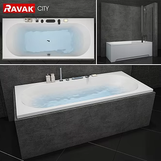 Ravak City Modern Bathtub Shower 3d model