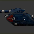 Blue Military Tank Model With Realistic Cannon Tracks And Detailed Design