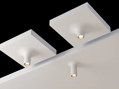 Modern Recessed Downlights and Spotlights for Ceiling Illumination in Home Interior 3d model