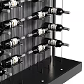 Elegant Wine Cabinet With Multiple Shelves And Neatly Arranged Wine Bottles