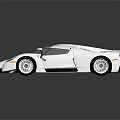 Silver Sports Car With Futuristic Sleek Design Low Profile Body Large Wheels And Orange Accents