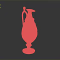 Detailed Golden Carved Vase Sculpture With Intricate Patterns Handle And Base