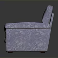 Gray Patterned Two Seater Sofa With Soft Upholstery And Classic Design