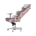 Pink Ergonomic Gaming Chair With Mesh Back Adjustable Armrests And Swivel Base