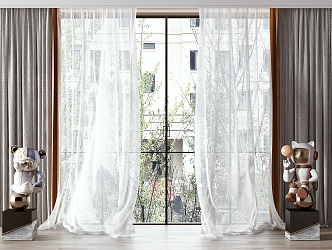 Modern Curtains 3d model