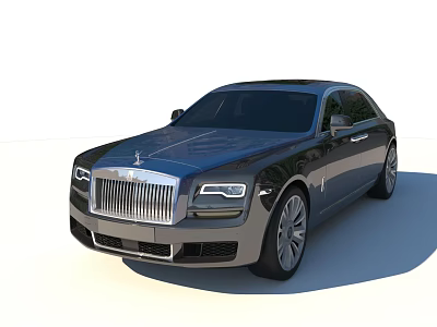 Luxury Sedan With Black Exterior Chrome Grille LED Headlights And Alloy Wheels 3d model