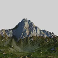 Garden Landscape With Natural Mountain Design White Rocks And Green Vegetation