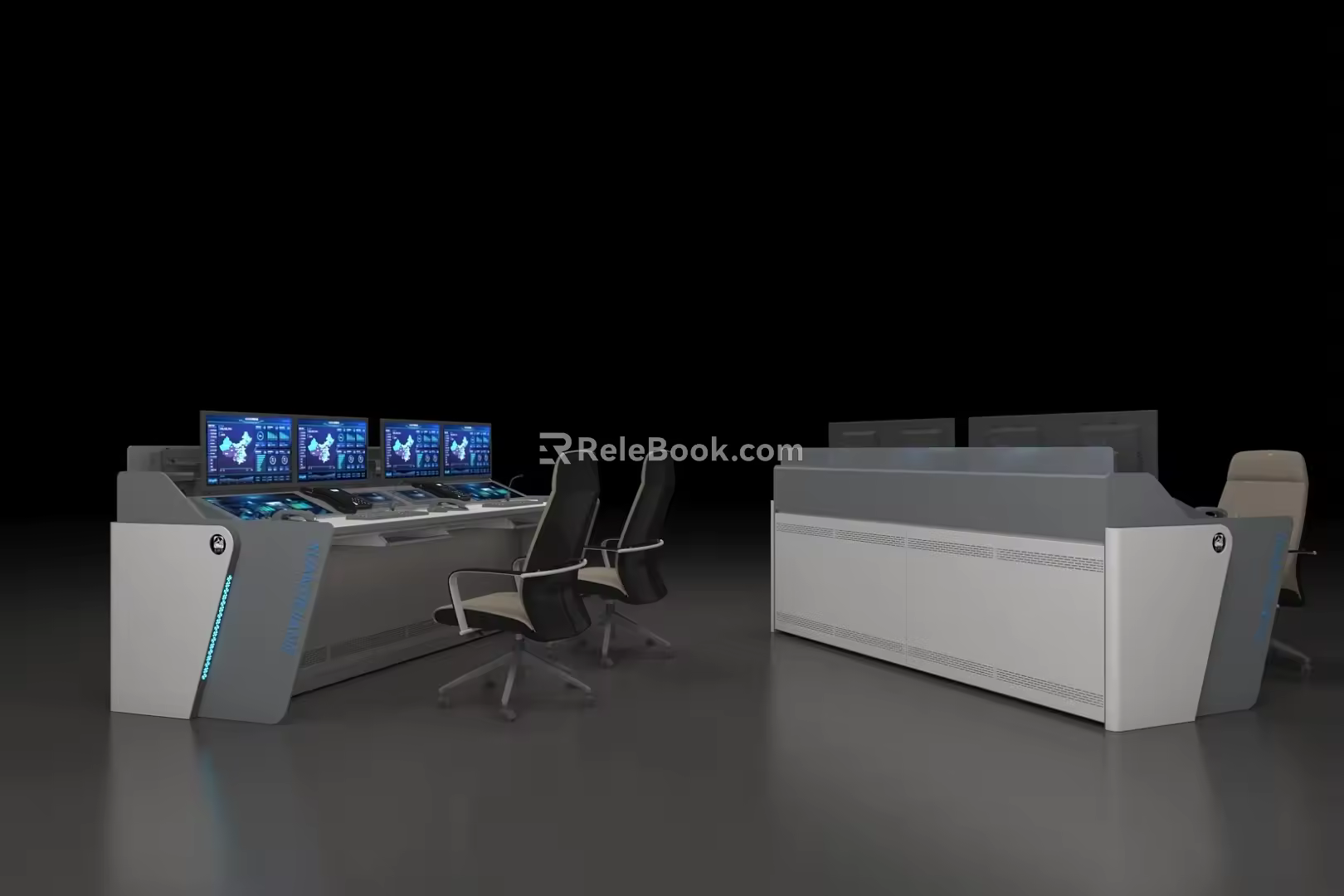 Monitoring console 3d model