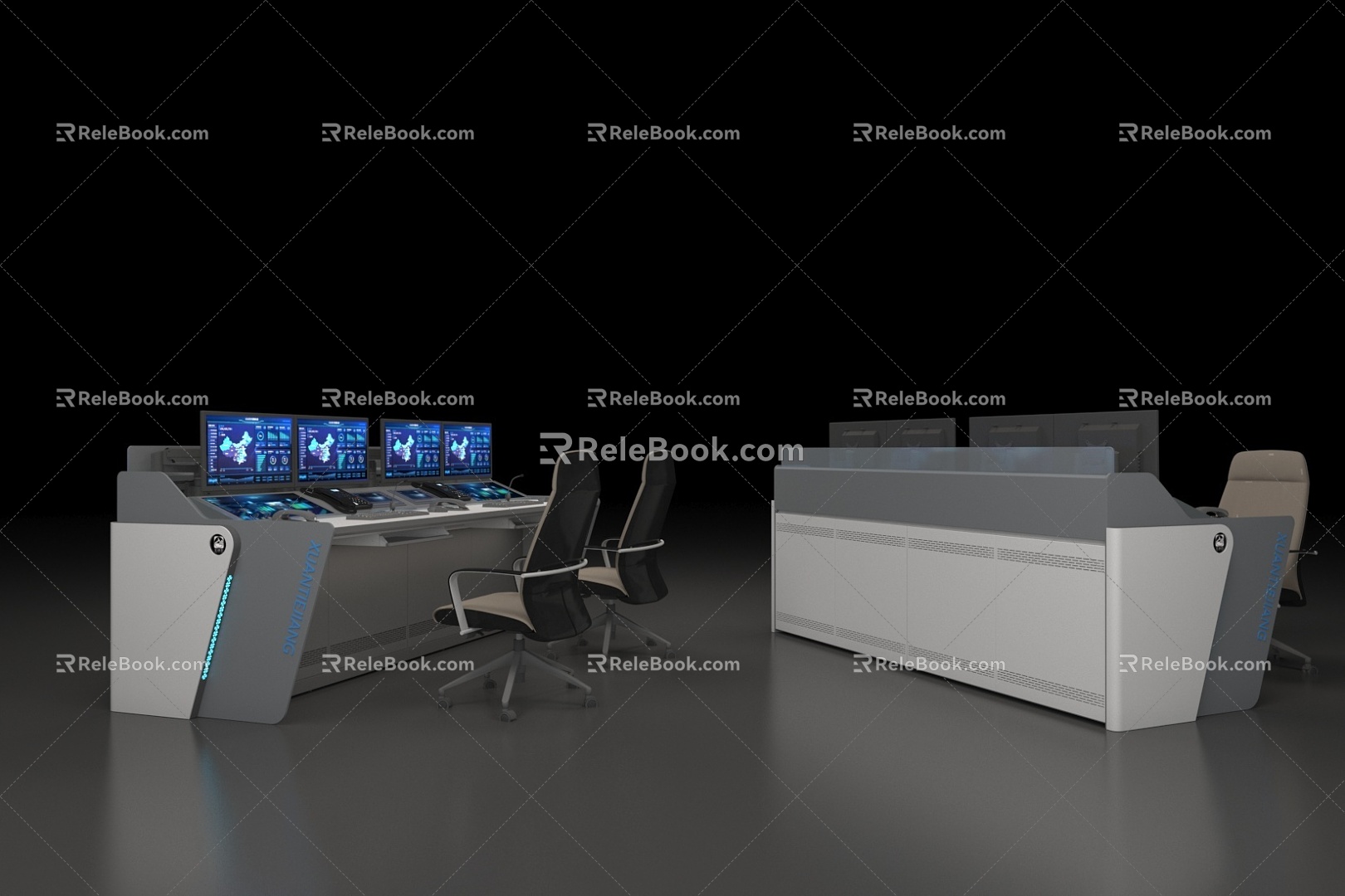 Monitoring console 3d model