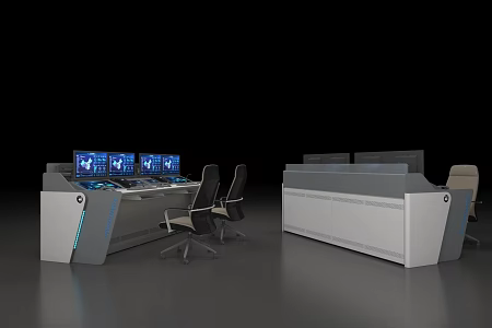 Monitoring console 3d model