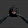 Realistic Prehistoric Ichthyosaur Marine Reptile With Open Mouth Sharp Teeth Long Tail And Flippers