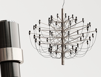 Modern chandelier multi-head chandelier 3d model