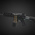 Modern Tactical Assault Rifle Black Metal Design With High Capacity Magazine And Rail System