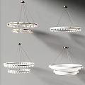 Modern Circular Chandeliers With Crystal Accents And Metal Frame Designs