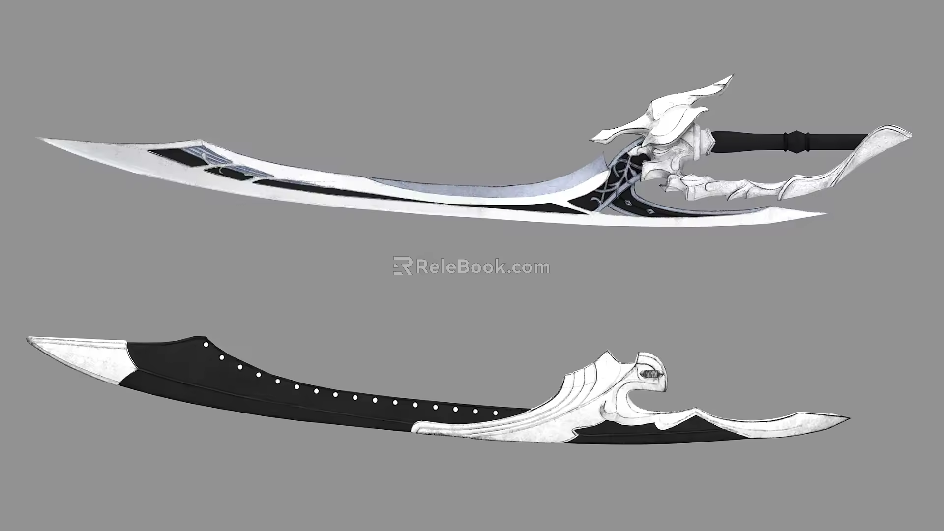Game Props Cold Weapon Sword Long Gun Dagger Weapon 3d model