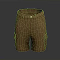 Brown Cargo Shorts With Multiple Pockets For Everyday Use And Comfortable Fit