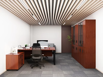 Enterprise Office Desk and Chair 3d model