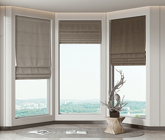 Modern Roman Curtain 3d model