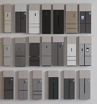 Modern refrigerator single door refrigerator double door refrigerator smart refrigerator embedded refrigerator 3d model