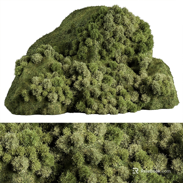 Vibrant Green Plants Lush Foliage Natural Vegetation With Dense Growth And Healthy Greenery 3d model 