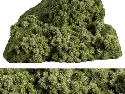Vibrant Green Plants Lush Foliage Natural Vegetation With Dense Growth And Healthy Greenery 3d model