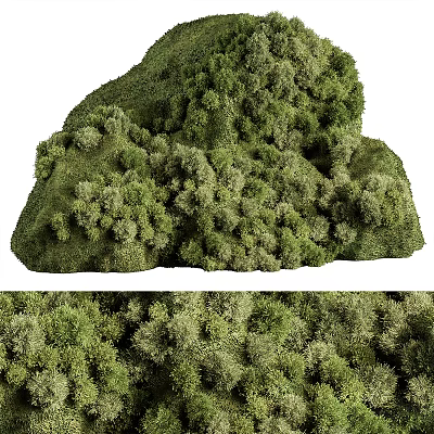 Vibrant Green Plants Lush Foliage Natural Vegetation With Dense Growth And Healthy Greenery 3d model