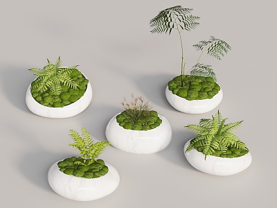 moss bonsai plant ornaments modern landscape tree pool seat flower pool pebble tree pool stone head tree pool landscape sketch modern landscape pedestal tree pool flower pool 3d model